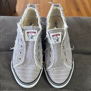 True Religion Korey Laceless Canvas Slip On Sneakers Shoes Size 10 ladies